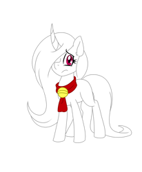 Size: 1280x1556 | Tagged: safe, artist:ladylullabystar, imported from derpibooru, oc, oc only, oc:mai, pony, unicorn, clothes, female, mare, scarf, simple background, solo, transparent background