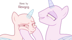 Size: 1237x692 | Tagged: safe, artist:klewgcg, imported from derpibooru, oc, oc only, alicorn, pony, alicorn oc, bald, base, bust, cheek squish, duo, eyelashes, female, grin, horn, male, mare, simple background, smiling, squishy cheeks, stallion, transparent background, unamused, wings