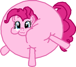 Size: 374x332 | Tagged: safe, artist:drypony198, imported from derpibooru, pinkie pie, pony, spike at your service, balloonie pie, female, inflation, simple background, solo, spherical inflation, transparent background
