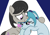 Size: 1254x876 | Tagged: safe, artist:jadeharmony, artist:jadethepegasus, imported from derpibooru, octavia melody, sonata dusk, crying, female, holding, lesbian, shipping, sontavia