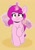 Size: 830x1200 | Tagged: safe, artist:duckie, imported from derpibooru, oc, oc only, oc:mantra, pony, unicorn, baby bottle, diaper, diaper change, eye clipping through hair, eyebrows, eyebrows visible through hair, looking at you, simple background, solo