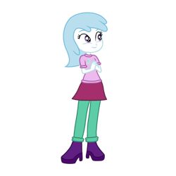 Size: 768x768 | Tagged: safe, artist:supermario64fan, imported from derpibooru, cotton cloudy, equestria girls, .ai available, .svg available, clothes, cloud, cutie mark, cutie mark on clothes, dress, equestria girls-ified, female, leggings, shirt, shoes, simple background, skirt, smiling, solo, t-shirt, transparent background, vector