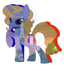 Size: 800x888 | Tagged: safe, artist:starshinethealicorn, imported from derpibooru, oc, pony, france, hetalia, nation ponies, ponified, solo