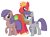 Size: 524x384 | Tagged: safe, artist:opalescentartist, artist:shiibases, artist:twiily-bases, imported from derpibooru, big macintosh, maud pie, oc, oc:apple ore, earth pony, pony, base used, family, female, macinmaud, male, offspring, parent:big macintosh, parent:maud pie, parents:macinmaud, shipping, simple background, straight, transparent background