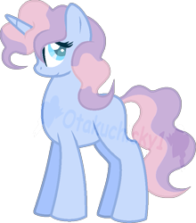 Size: 665x756 | Tagged: safe, artist:otakuchicky1, imported from derpibooru, oc, oc only, oc:sugar pie, pony, unicorn, female, mare, offspring, parent:pinkie pie, parent:pokey pierce, parents:pokeypie, simple background, solo, transparent background, watermark