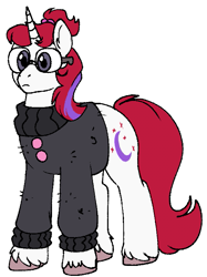 Size: 521x695 | Tagged: safe, artist:pigeorgien, imported from derpibooru, moondancer, moondancer (g1), pony, unicorn, clothes, cute, dancerbetes, female, glasses, mare, solo, sweater, unshorn fetlocks