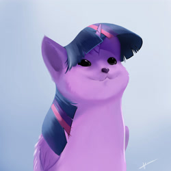 Size: 4000x4000 | Tagged: safe, artist:naafreelanceartist, imported from derpibooru, twilight sparkle, alicorn, cat, :3, absurd resolution, kittycorn, pop cat, signature, simple background, smiling, solo, twilight cat, twilight sparkle (alicorn)