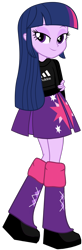 Size: 1024x3119 | Tagged: safe, artist:edy_january, imported from derpibooru, twilight sparkle, human, equestria girls, equestria girls (movie), adidas, adidas tracksuit, clothes, cyrillic, gopnik, hardbass, humanized, jacket, lidded eyes, looking at you, russia, russian, skirt, slav, smiling, smiling at you, solo, sweatshirt