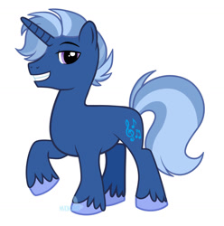 Size: 1280x1288 | Tagged: safe, artist:mvdkips, imported from derpibooru, oc, oc only, oc:blue melody, pony, unicorn, offspring, parent:hoo'far, parent:trixie, parents:trixfar