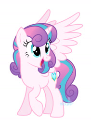 Size: 1280x1694 | Tagged: safe, artist:mvdkips, imported from derpibooru, princess flurry heart, alicorn, pony, female, older, older flurry heart, simple background, solo, white background