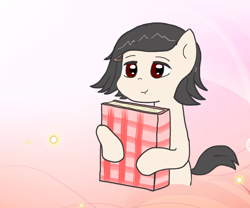 Size: 1162x966 | Tagged: safe, alternate version, anonymous artist, imported from derpibooru, pony, anne frank, book, diary, female, ponified, solo