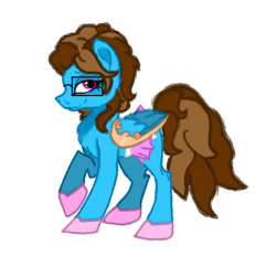 Size: 672x650 | Tagged: safe, artist:soarindash8, imported from derpibooru, oc, oc only, oc:little miss, pegasus, pony, long tail, looking back, pegasus oc, solo, wings