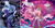 Size: 1724x892 | Tagged: safe, idw, imported from derpibooru, nightmare rarity, pinkie pie, rarity, alicorn, pony, unicorn, spoiler:comic, spoiler:comic06, spoiler:comic57, alicornified, comic, comparison, lightning, nightmare rarity (arc), pinkiecorn, princess of chaos, race swap, xk-class end-of-the-world scenario