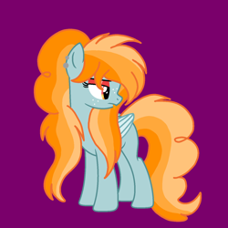 Size: 1378x1378 | Tagged: safe, artist:circuspaparazzi5678, imported from derpibooru, oc, oc only, oc:tangerine cider, pegasus, pony, base used, ear piercing, earring, eyeshadow, freckles, jewelry, magical lesbian spawn, makeup, offspring, orange mane, parent:applejack, parent:rainbow dash, parents:appledash, piercing, red eyeshadow, solo, tongue out, tongue piercing