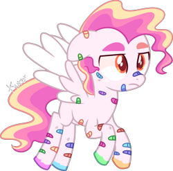 Size: 2847x2809 | Tagged: safe, artist:kurosawakuro, imported from derpibooru, oc, oc only, pegasus, pony, bandaid, bandaid on nose, base used, magical lesbian spawn, male, offspring, parent:princess celestia, parent:spitfire, solo, teenager, two toned wings, wings