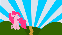 Size: 3840x2190 | Tagged: safe, artist:thunder-blur, imported from derpibooru, pinkie pie, earth pony, pony, simple background, solo