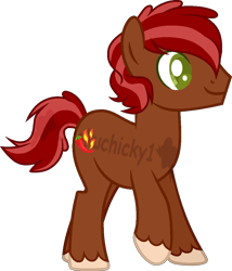 Size: 945x1102 | Tagged: safe, artist:otakuchicky1, imported from derpibooru, oc, oc only, oc:chili pepper, earth pony, pony, male, simple background, solo, stallion, transparent background