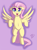 Size: 1587x2148 | Tagged: source needed, safe, artist:heretichesh, imported from derpibooru, fluttershy, pegasus, pony, belly, blushing, cute, daaaaaaaaaaaw, floating heart, floppy ears, flying, give her a hug, happy, heart, looking at you, open mouth, shyabetes, solo, spread wings, wings