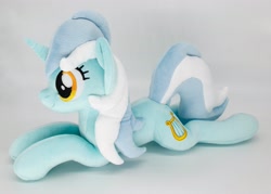 Size: 4096x2931 | Tagged: safe, artist:gingerale2016, imported from derpibooru, lyra heartstrings, pony, unicorn, irl, lying down, photo, plushie, prone, solo