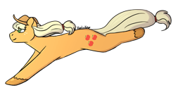 Size: 1105x565 | Tagged: safe, artist:kodiakpup, imported from derpibooru, applejack, earth pony, pony, female, mare, running, simple background, solo, transparent background