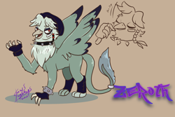 Size: 1772x1181 | Tagged: safe, imported from derpibooru, oc, oc only, oc:zeroth, griffon, emo, punk, solo