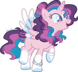 Size: 963x895 | Tagged: safe, artist:kurosawakuro, imported from derpibooru, oc, oc only, alicorn, pony, base used, female, mare, parents:shininglestia, simple background, solo, transparent background, two toned wings, wings