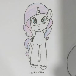 Size: 1080x1080 | Tagged: safe, artist:wrath-marionphauna, imported from derpibooru, potion nova, pony, unicorn, my little pony: pony life, female, g4.5, looking at you, pony life, sketch, smiling, smiling at you, solo, traditional art