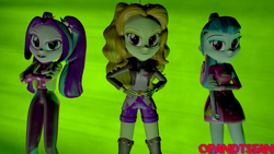 Size: 3840x2160 | Tagged: safe, artist:optimussparkle, imported from derpibooru, adagio dazzle, aria blaze, sonata dusk, equestria girls, equestria girls series, sunset's backstage pass!, spoiler:eqg series (season 2), 3d, source filmmaker, the dazzlings