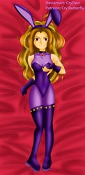 Size: 3376x6944 | Tagged: safe, artist:crydevi, imported from derpibooru, adagio dazzle, equestria girls, bunny suit, clothes, female, playboy bunny, solo