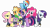 Size: 5360x3008 | Tagged: safe, artist:alandssparkle, artist:andoanimalia, artist:patec, artist:ponygamer2020, artist:snapshopvisuals, imported from derpibooru, applejack, fluttershy, pinkie pie, rainbow dash, rarity, spike, twilight sparkle, alicorn, dragon, earth pony, pegasus, pony, unicorn, fallout equestria, absurd resolution, applejack's hat, bipedal, clothes, cowboy hat, crown, fallout, female, flying, hat, jewelry, jumpsuit, looking at you, male, mane seven, mane six, open mouth, regalia, simple background, teeth, transparent background, twilight sparkle (alicorn), vault suit, vector, waving at you