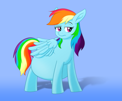 Size: 2451x2032 | Tagged: safe, artist:parturient, derpibooru exclusive, imported from derpibooru, rainbow dash, pegasus, pony, belly, big belly, female, hidden cutie mark, mare, momma dash, preggo dash, pregnant, simple background, solo