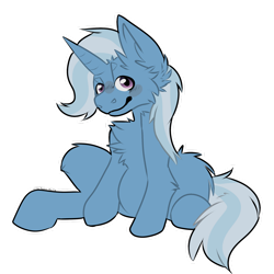 Size: 1280x1280 | Tagged: safe, artist:oneboxxiboye, imported from derpibooru, trixie, pony, unicorn, blushing, cheek fluff, chest fluff, female, knee fluff, looking at you, mare, simple background, transparent background