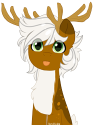 Size: 1187x1599 | Tagged: safe, artist:cottonsweets, imported from derpibooru, oc, oc only, oc:sirpsychojr, deer, :p, chest fluff, cute, male, simple background, solo, tongue out, transparent background