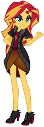 Size: 1024x2926 | Tagged: safe, artist:emeraldblast63, imported from derpibooru, sunset shimmer, equestria girls, boots, clothes, clothes swap, female, gloves, human sunset, motorcross, shoes, simple background, solo, transparent background
