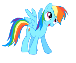 Size: 615x515 | Tagged: safe, artist:benpictures1, imported from derpibooru, rainbow dash, pegasus, pony, friendship is magic, cute, dashabetes, female, inkscape, open mouth, simple background, solo, vector, white background