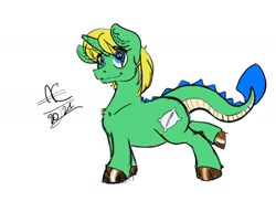 Size: 1280x981 | Tagged: safe, artist:denton, imported from derpibooru, oc, oc only, oc:lethanvas, dracony, dragon, hybrid, pony, male, solo