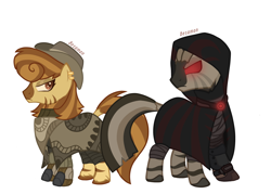 Size: 4096x2931 | Tagged: safe, artist:besomb1tch, imported from derpibooru, oc, pony, zebra, fallout equestria, base used, clothes, female, foe, legion, male, zebra oc