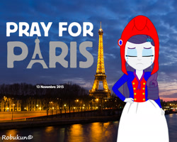 Size: 2738x2190 | Tagged: safe, artist:robukun, imported from derpibooru, rarity, equestria girls, comments locked down, crying, france, irl, mouthpiece, paris, photo, real life background, sans-culottes, stand with paris, thoughts and prayers