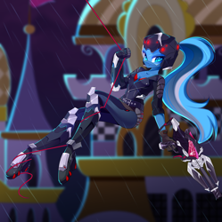 Size: 4422x4444 | Tagged: safe, artist:airiniblock, imported from derpibooru, oc, oc only, oc:vivid tone, anthro, canterlot castle, clothes, not sonata dusk, rcf community, solo