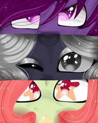 Size: 1080x1350 | Tagged: safe, artist:tessa_key_, imported from derpibooru, oc, oc only, pony, unicorn, bust, close-up, horn, makeup, one eye closed, starry eyes, unicorn oc, wingding eyes, wink