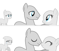 Size: 3446x2997 | Tagged: safe, artist:amgiwolf, imported from derpibooru, oc, oc only, earth pony, pony, bald, base, bust, earth pony oc, eyelashes, female, male, mare, oc x oc, sad, shipping, shipping denied, simple background, smiling, stallion, transparent background, voyeurism