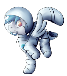 Size: 3543x4000 | Tagged: safe, artist:coco-drillo, imported from derpibooru, oc, oc only, oc:kafr, pegasus, pony, astronaut, beard, commission, facial hair, goatee, helmet, jumping, leaping, raised hoof, simple background, spacesuit, transparent background