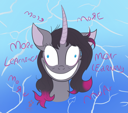 Size: 2245x1973 | Tagged: safe, artist:duragan, imported from derpibooru, oleander, twilight sparkle, unicorn, them's fightin' herds, broken, community related, creepy, creepy smile, dark magic, implied fhtng th§ ¿nsp§kbl, implied fred, insanity, magic, messy mane, moar, oleander (tfh), oleander being twilight, shattered, smiling, snapped, solo, talking to herself, twilight snapple