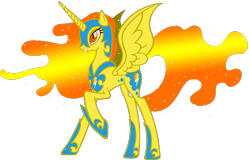 Size: 1600x1024 | Tagged: dead source, safe, artist:doctorxfizzle, imported from derpibooru, nightmare moon, spitfire, alicorn, pony, race swap, recolor, simple background, solo, transparent background, wonderbolts