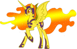 Size: 1600x1024 | Tagged: dead source, safe, artist:doctorxfizzle, imported from derpibooru, nightmare moon, spitfire, alicorn, pony, race swap, recolor, shadowbolts, simple background, solo, transparent background