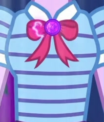 Size: 1920x2256 | Tagged: safe, imported from derpibooru, screencap, sci-twi, twilight sparkle, equestria girls, equestria girls series, rollercoaster of friendship, boobshot, bowtie, breasts, busty sci-twi, cropped, geode of telekinesis, magical geodes, transformation