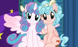 Size: 1043x640 | Tagged: safe, imported from derpibooru, cozy glow, princess flurry heart, cute, flurrybetes, older, older cozy glow, older flurry heart, photo booth