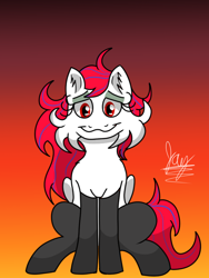 Size: 648x864 | Tagged: safe, artist:jay_wackal, imported from derpibooru, oc, oc only, oc:droplet rain, pegasus, pony, clip studio paint, clothes, digital art, female, looking at you, mare, original character do not steal, shading, sitting, smiling, smiling at you, socks, solo