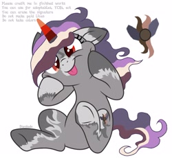 Size: 3669x3377 | Tagged: safe, artist:ashesfliver, artist:starshade, imported from derpibooru, oc, oc:solipse, pony, unicorn, base used, cutie mark, horn, offspring, parent:king sombra, parent:princess celestia, parents:celestibra, simple background, squishy cheeks, tongue out, white background
