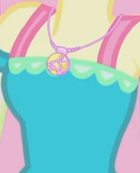 Size: 1920x2382 | Tagged: safe, imported from derpibooru, screencap, fluttershy, equestria girls, equestria girls series, so much more to me, boobshot, breasts, cropped, geode of fauna, magical geodes, pictures of chests